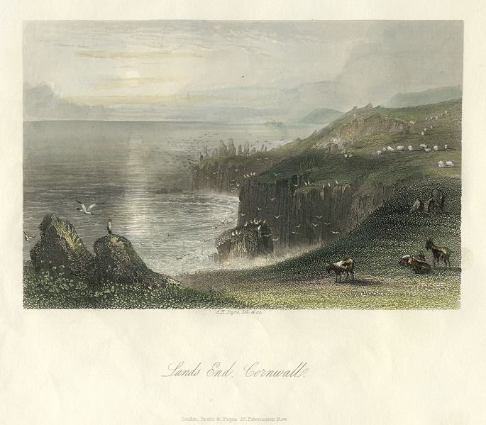Cornwall, Lands End, 1845