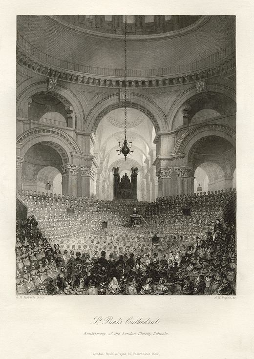 London. St.Paul's Cathedral interior, 1845