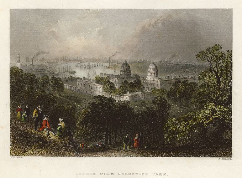 London from Greenwich Park, 1842