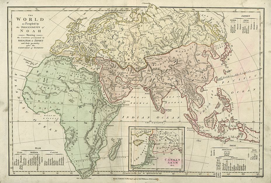 The World as settled by the Descendants of Noah, 1808