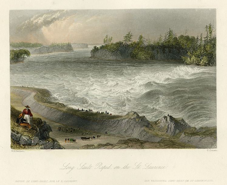 Canada, Long Sault Rapid, on the St.Lawrence, 1841