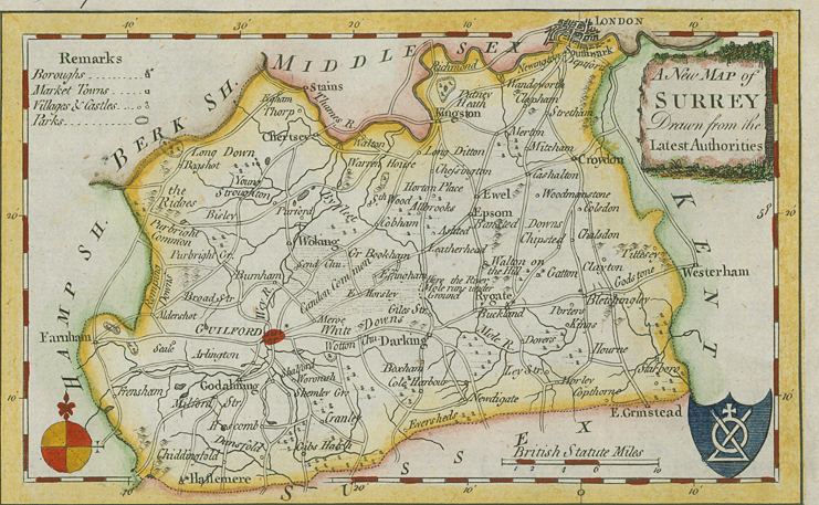 Surrey map, 1784