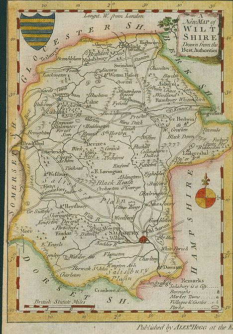 Wiltshire map, 1784