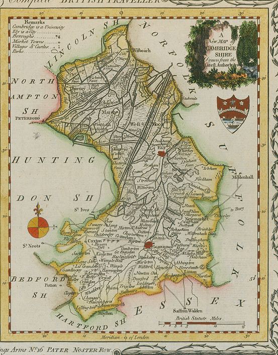 Cambridgeshire map, 1784