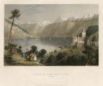 Switzerland, Castle of Spiez, Lake Thun, 1836