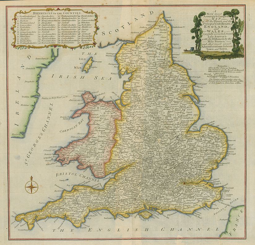 England & Wales map, 1784