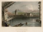 Switzerland, Lucern, the Hof-Brcke, 1836