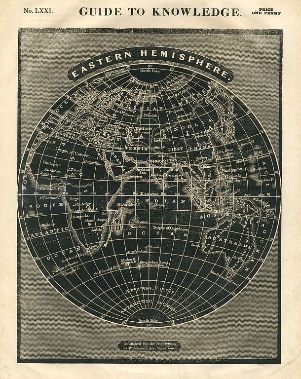 Eastern Hemisphere, Pinnock, 1833
