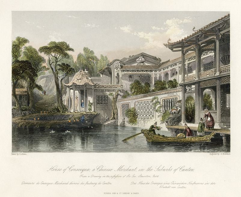 China, House of a Merchant in Canton, 1843