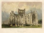 Scotland, Melrose Abbey, 1840