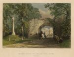 Scotland, Scone, Market Cross and Palace Gate, 1840