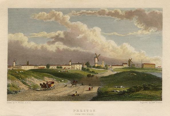 Lancashire, Preston view, 1832