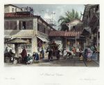 China, Canton street scene, 1843