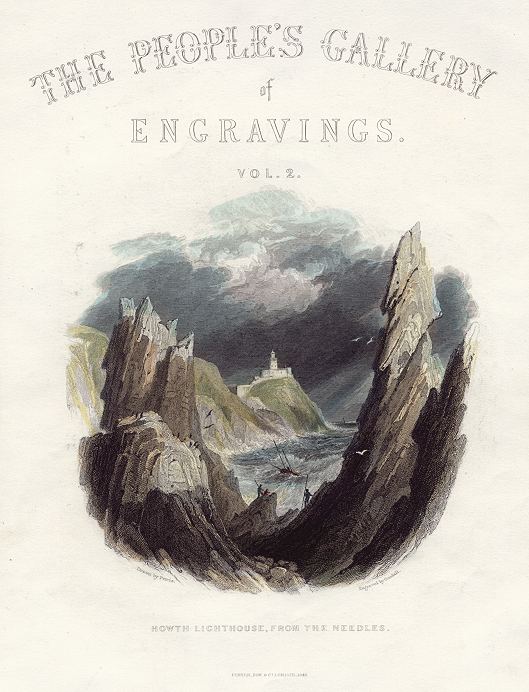 Ireland, Howth Lighthouse, from the Needles, 1845