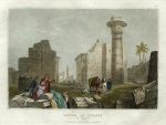 Egypt, Thebes ruins, 1838