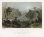 USA, Niagara Falls outlet towards Lake Ontario, 1840