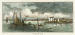 USA, RI, Newport from the Bay, 1875