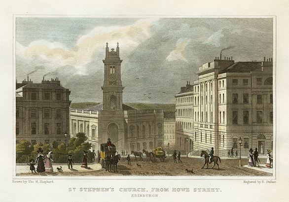 Edinburgh, St.Stephen's Church, from Howe Street, 1831