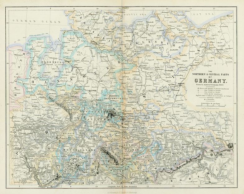 Germany, north & central, 1865