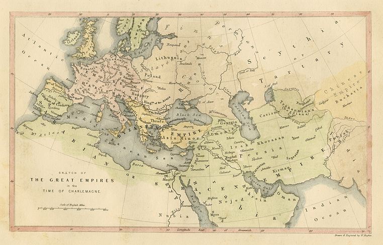 Europe in the time of Charlemagne, 1850