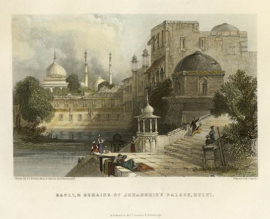 India, Delhi, Baoli & Remains of Jehanghir's Palace, 1856