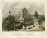 India, Gokul, Ghaut and Temple, 1856