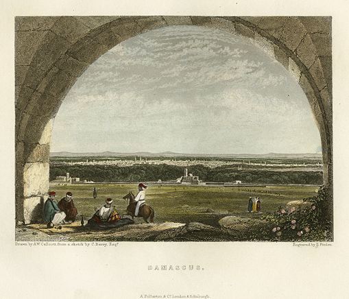 Syria, Damascus view, 1856
