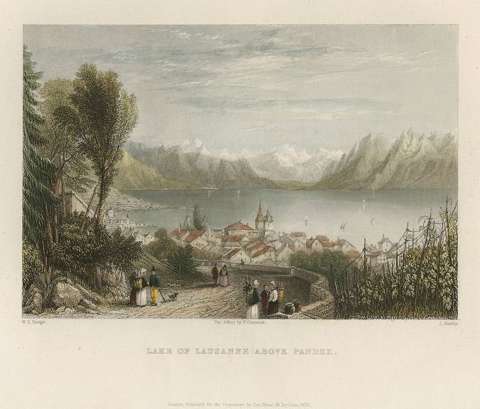 Switzerland, Lake of Lausanne above Pandex, 1836
