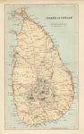 Ceylon (Sri-Lanka) map, c1860