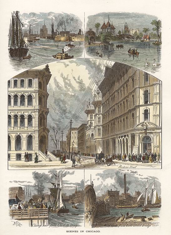 USA, Chicago scenes, 1875