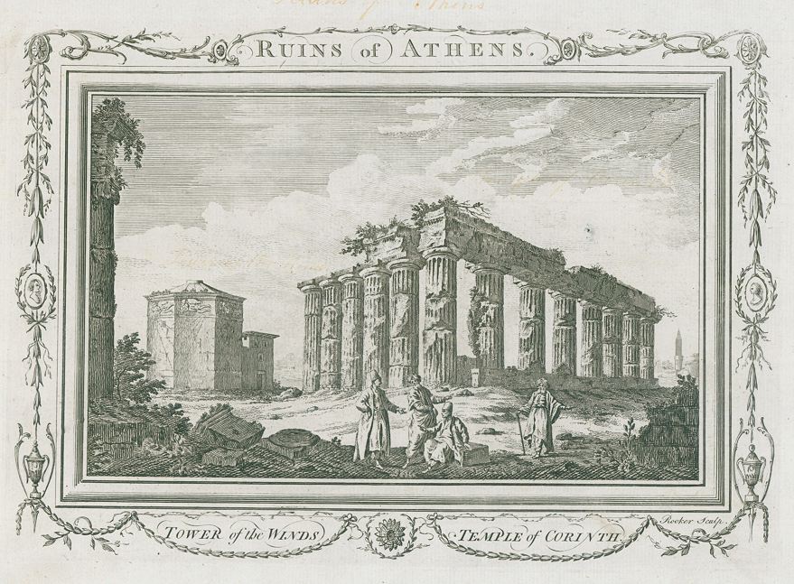 Greece, Ruins of Athens, Tower of the Winds & Temple of Corinth, 1773