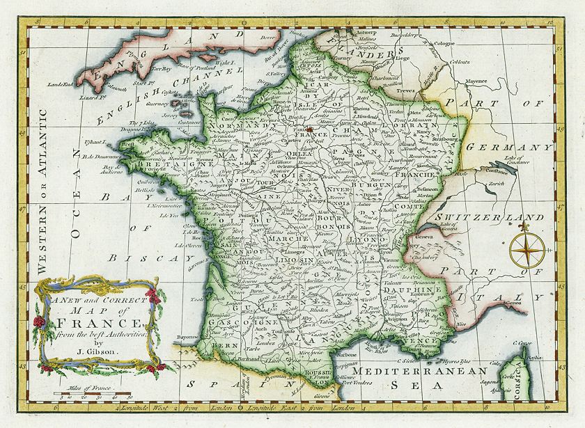 France map, 1773