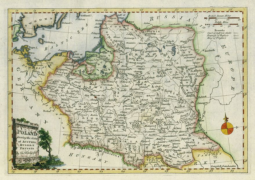 Poland map, 1773