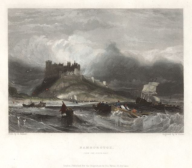 Northumberland, Bamborough Castle, 1842
