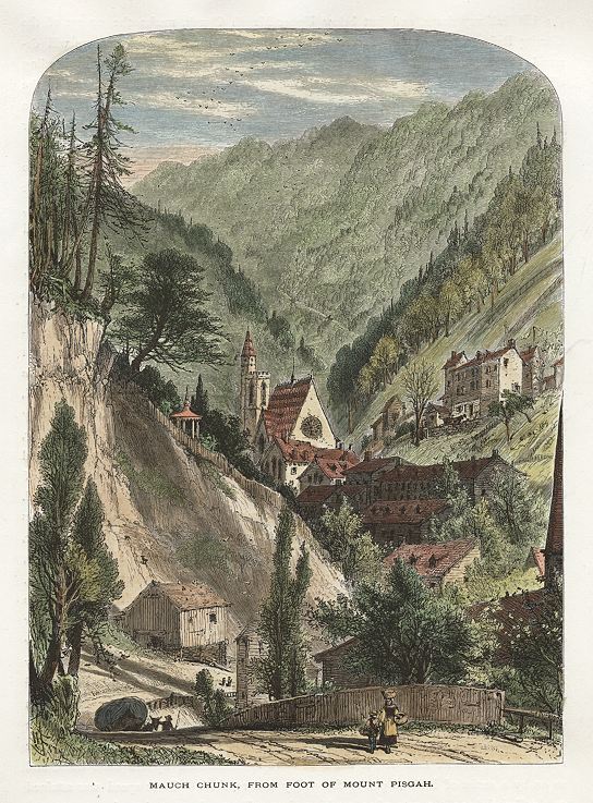 USA, Pennsylvania, Mauch Chunk, from the foot of Mount Pisgah, 1875