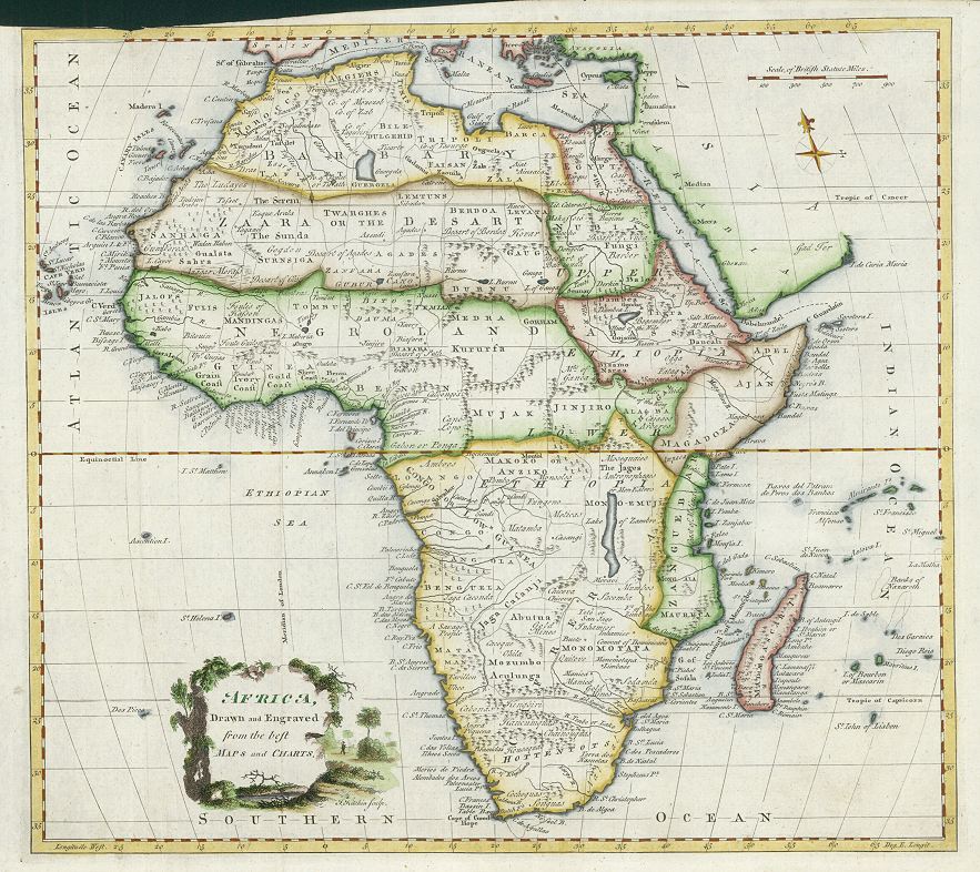 Africa map, 1778