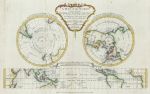 World map, polar and equatorial regions, 1778