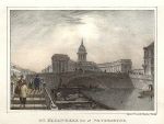 Russia, St.Petersburg, The Kazan Church and Bridge, 1840