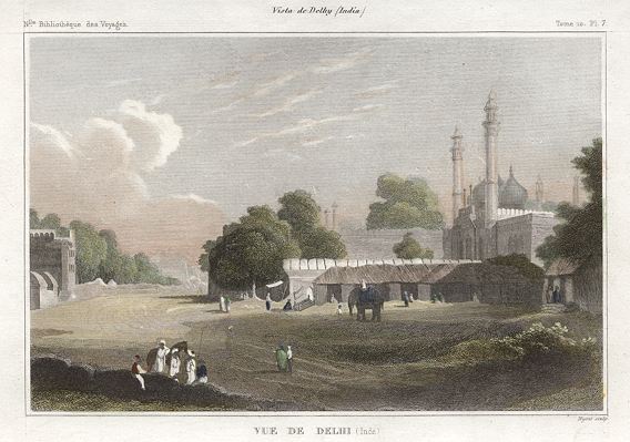 India, Delhi view, 1838