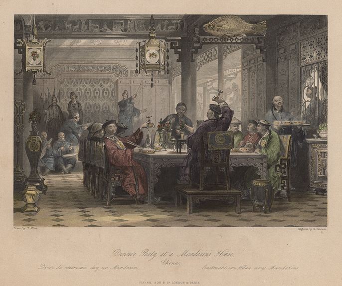 China, Dinner Party at a Mandarin's House, 1843