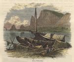 Russia, Tartar Fishing Boats, 1875