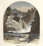 USA, NY, Birmingham Falls, Ausable Chasm, 1875