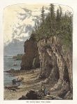 USA, Maine, Cliffs near 'The Ovens', 1875