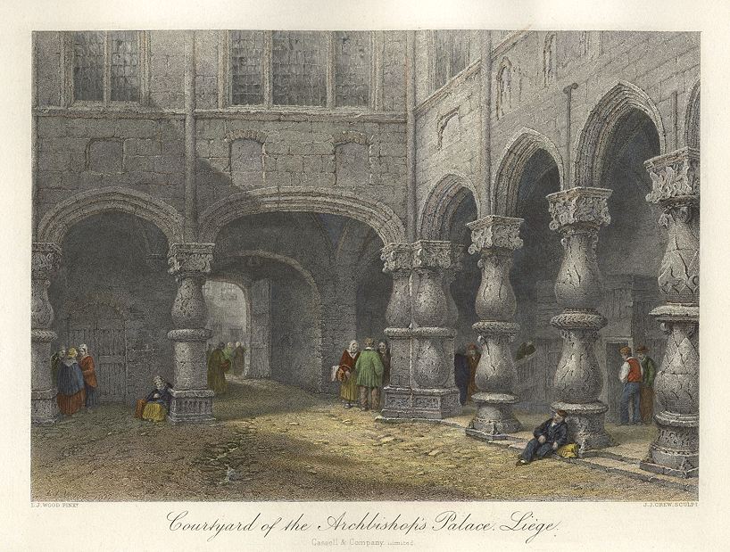 Belgium, Archbishop's Palace at Liege, 1875