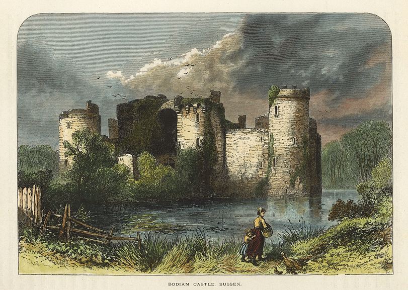 Sussex, Bodiam Castle, 1875
