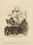 Cockney social caricature, dining / coffee house, Robert Seymour, 1835 / 1878