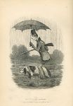 Cockney social caricature, shooting & gundog, Robert Seymour, 1835 / 1878