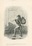 Cockney social caricature, traveller, Robert Seymour, 1835 / 1878