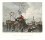 Hampshire, Portsmouth, Rigging Hulk & Frigate, 1842