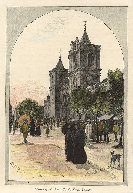 Malta, Valletta, Church of St.John, 1891
